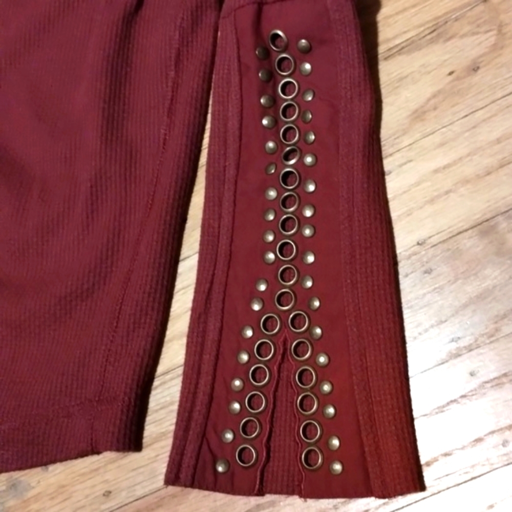 NWT Free People A Little Unruly Top in Red Jasper Sz S Free shipping👍 - Picture 5 of 12